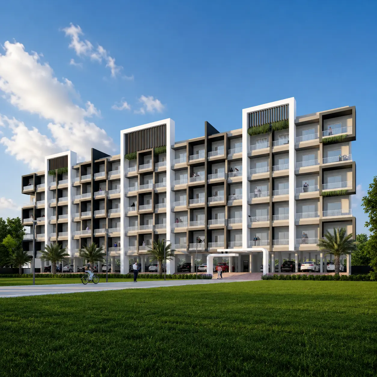 Silver Valley — full elevation view of the residential building